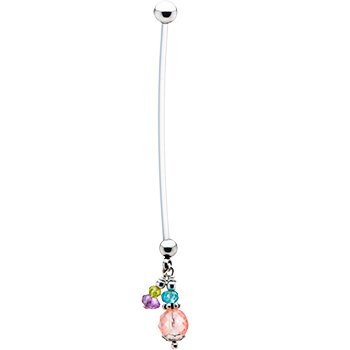 Handcrafted Semi Precious Bead Drop Pregnant Belly Ring