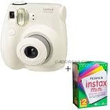 Fujifilm Instax Mini 7S Instant Film Camera Kit, (White) with Fujifilm Instax Mini Instant Daylight Film, Twin Pack, 20 Exposures, ISO 800.