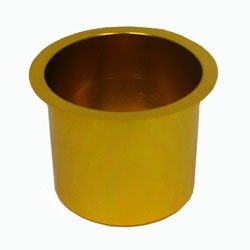 Jumbo Aluminum GOLD Poker Table Cup Holder - Casino Supplies > Tables > Table Accessories