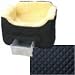 Lookout II Pet Car Seat with Storage Tray (Quilted Black, Original 16 in. wide for up to 18 lb. pet)