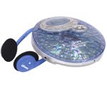 GPX CDP3154BBL Portable CD Player with 60-Second Anti-Skip Protection and Bubble-Top Case, Navy Blue