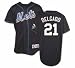 Carlos Delgado New York Mets Authentic Home Alternate Black Jersey, With #21 (Size 56) from Majestic Athletic
