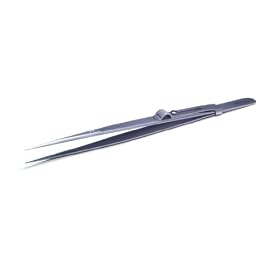 DIAMOND TWEEZER PEER VIGOR STAINLESS STEEL MATT FINISH WITH SLIDE LOCK MR