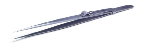 DIAMOND TWEEZER PEER VIGOR STAINLESS STEEL MATT FINISH WITH SLIDE LOCK LR