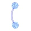 BIOPLAST Light Blue GLITTER Eyebrow Ring