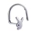 Playboy Bunny Rabbit Head Logo GEM Nose Ring