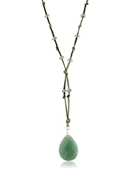 Ettika "Leather" Pendant on Rondell Necklace