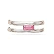 Toe Ring with Pink Crystal
