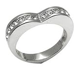 Stainless Steel Wedding Promise Heart Ring