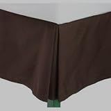 Full Size Solid Bed Skirt With 14" Drop. Chocolate Brown