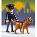プレイモービル ポリス 警察官と警察犬 3986: おまわりさんと警察犬のセット。警察犬は、頭、脚、しっぽが可動する。