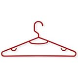 Honey-Can-Do Lightweight Recycled Plastic Hangers, 60-Pack, Red