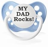Expressions Pacifiers-My DAD Rocks! in Blue & White