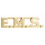 EMT E.MS. EMERGENCY MEDICAL SERVICES Paramedic Collar Lapel Pins Brass Insignia Emblem 1/2", GOLD Finish, SOLD AS PAIR !