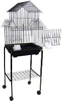 Brand New Bird Cage 18″x14″x53″ W/ Stand On Wheels
