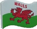 Welsh Wales Red Dragon Car Aerial Ball Antenna Topper Flag.