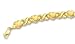 14k Yellow Hugs and Kisses Heart Bracelet - 8 Inch