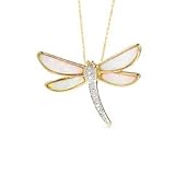 Gordon's Jewelers Lab-Created Opal Dragonfly Pendant with Diamond Accents in 14K Gold opal rings