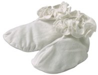 Sckoon Organic Cotton Frilled Baby Booties (Size=One_size)