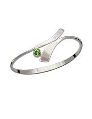 Ed Levin, Allemande Bracelet, Peridot, .925 Sterling Silver & 14K Gold, Sizes S - L, Expandable