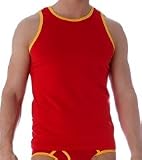 Go Softwear Cotton Lycra Tank Top 2005 S/Red/Gold
