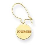 14K Dallas Cowboys Disc Cowboys Wire Earrings