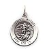 Saint Michael - Small Round Sterling Silver St. Michael Pray for Us Medal Pendant