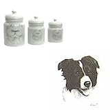 Border Collie Canister Set, Porcelain by Rosalinde