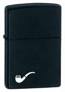 Zippo Black Matte, White Pipe