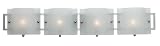 Nara 4-Light Modern Vanity Light with Acid Frost Checkered Glass