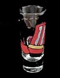 Blazing Boots Design - Hand Painted - Collectible Shooter Glass - 1.5 oz.