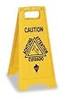 Tough Guy 2LEA8 Floor Sign, Yellow, 24 In