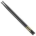 Hickory Series Drum Sticks With Black Finish Rock Wood Tip