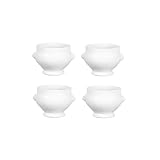 Emile Henry Lion's Head Soup Bowls, Set of 4, Blanc