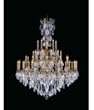 American Brass & Crystal CH9324-U-16G Elisa 45 Light Large Foyer Chandelier in True Brass with Clear Precision U-Drop crystal