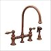 Whitehaus WHKBLV3-9101 Vintage III, Bridge Faucet with Lever Handles and Side Spray -...