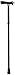NOVA Medical Products Ortho Med 3040BK Folding Cane with Soft Rubber Handle, Black