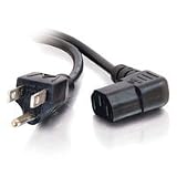 Cables To Go 28593 18 AWG Universal Right Angle Power Cord - Black (14 Feet/4.26 Meters)