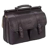 SOLO D535-3 Classic Collection Colombian Leather 15.6 Laptop Portfolio - Dark Brown