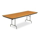 Deluxe Folding Table, 96 x 36 x 29h, Medium Oak Finish