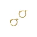 Solid 14KT Yellow Gold 1.5mm 3/8 Inch Hoop Earrings