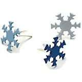 Painted Metal Paper Fasteners, 50/Pkg: Assorted Snowflakes