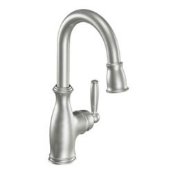 Moen 5985CSL Brantford Single Handle Pulldown Bar Faucet Classic Stainless Steel