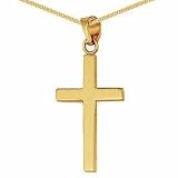9ct Yellow Gold Cross Pendant and Chain
