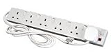 : MSC38 6 gang 13A extension lead with switches & neon - 2.0m