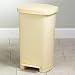 Clinton Rectangular Plastic Waste Receptacle, 52 Quart, Beige