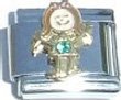 Clearly Charming December Blue Zircon Color Girl Child Baby Birthstone Italian Charm
