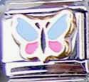 Clearly Charming Blue and Pink Butterfly Animal Italian Charm