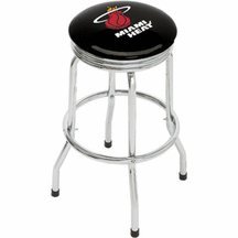 Miami Heat Single Foot Ring Barstool with Swivel