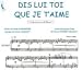 Partition : Dis lui toi que je t'aime - Piano et paroles